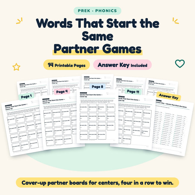 14 Words That Start the Same Partner Games — cover