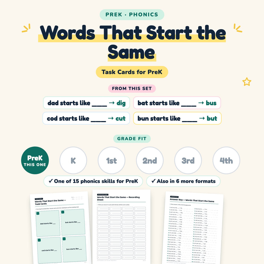 Words That Start the Same: skill and grade fit