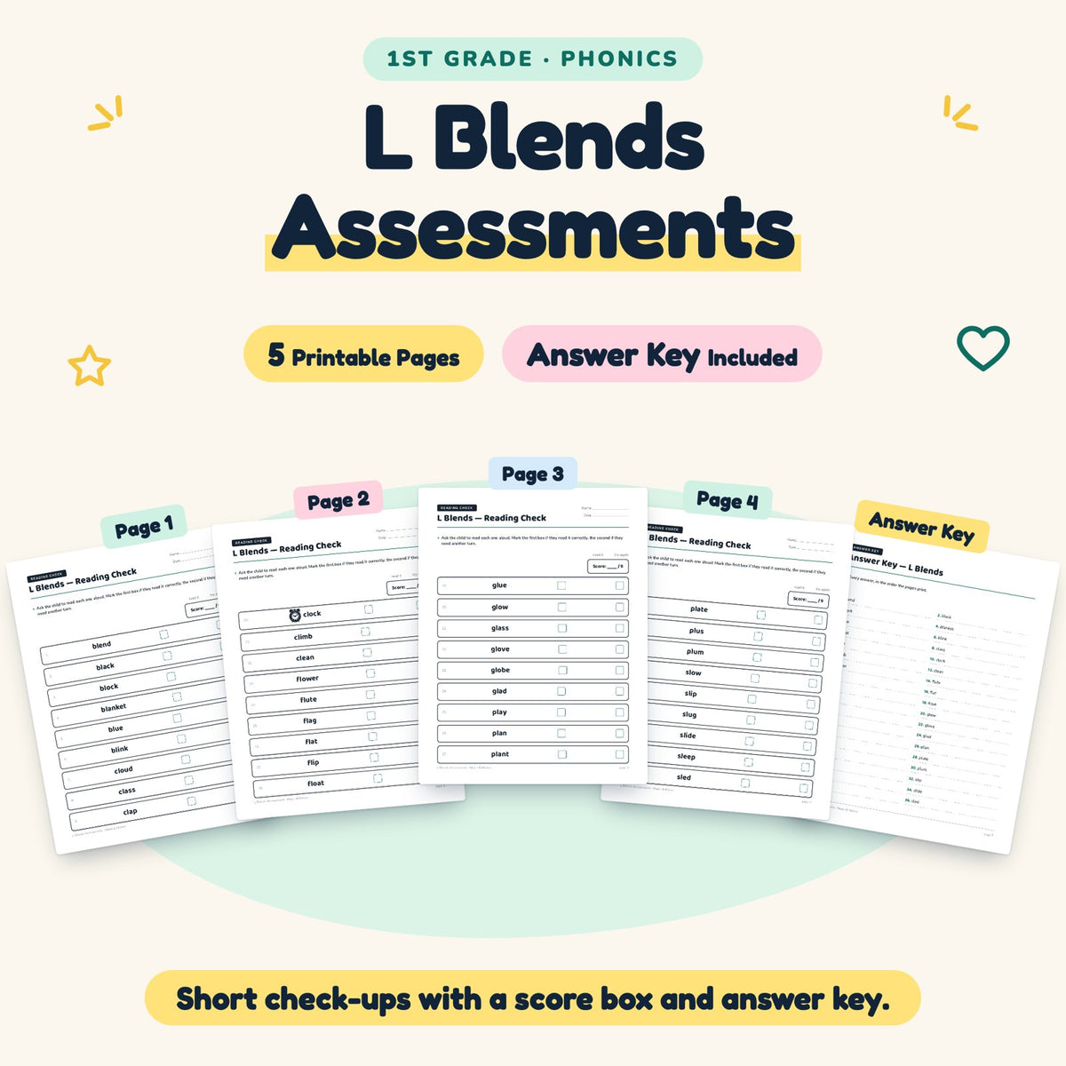 5 L Blends Assessments — cover