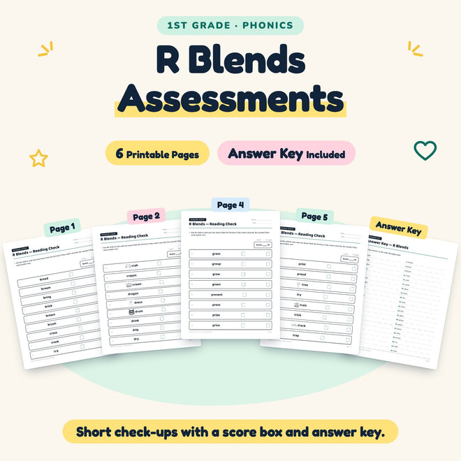 6 R Blends Assessments — cover