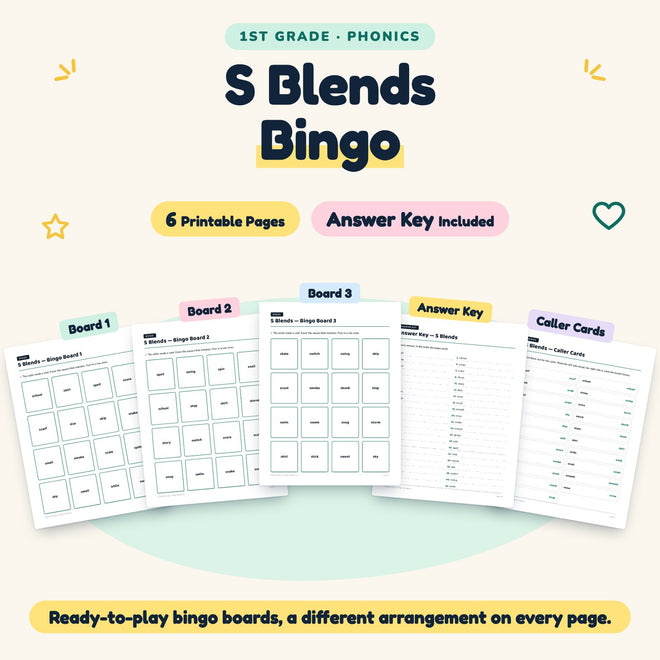 6 S Blends Bingo — cover