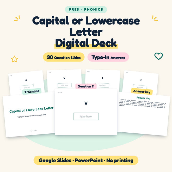 30 Question Capital or Lowercase Letter Digital Deck — cover