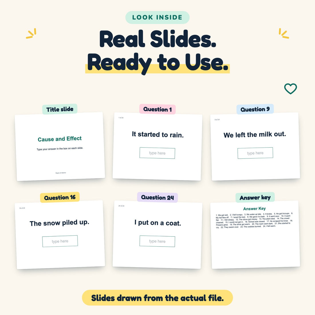 Cause and Effect digital deck: look inside