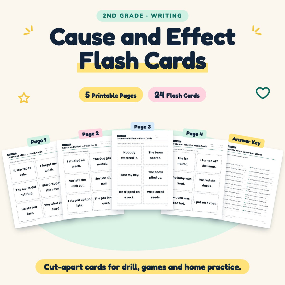 24 Cause and Effect Flash Cards — cover