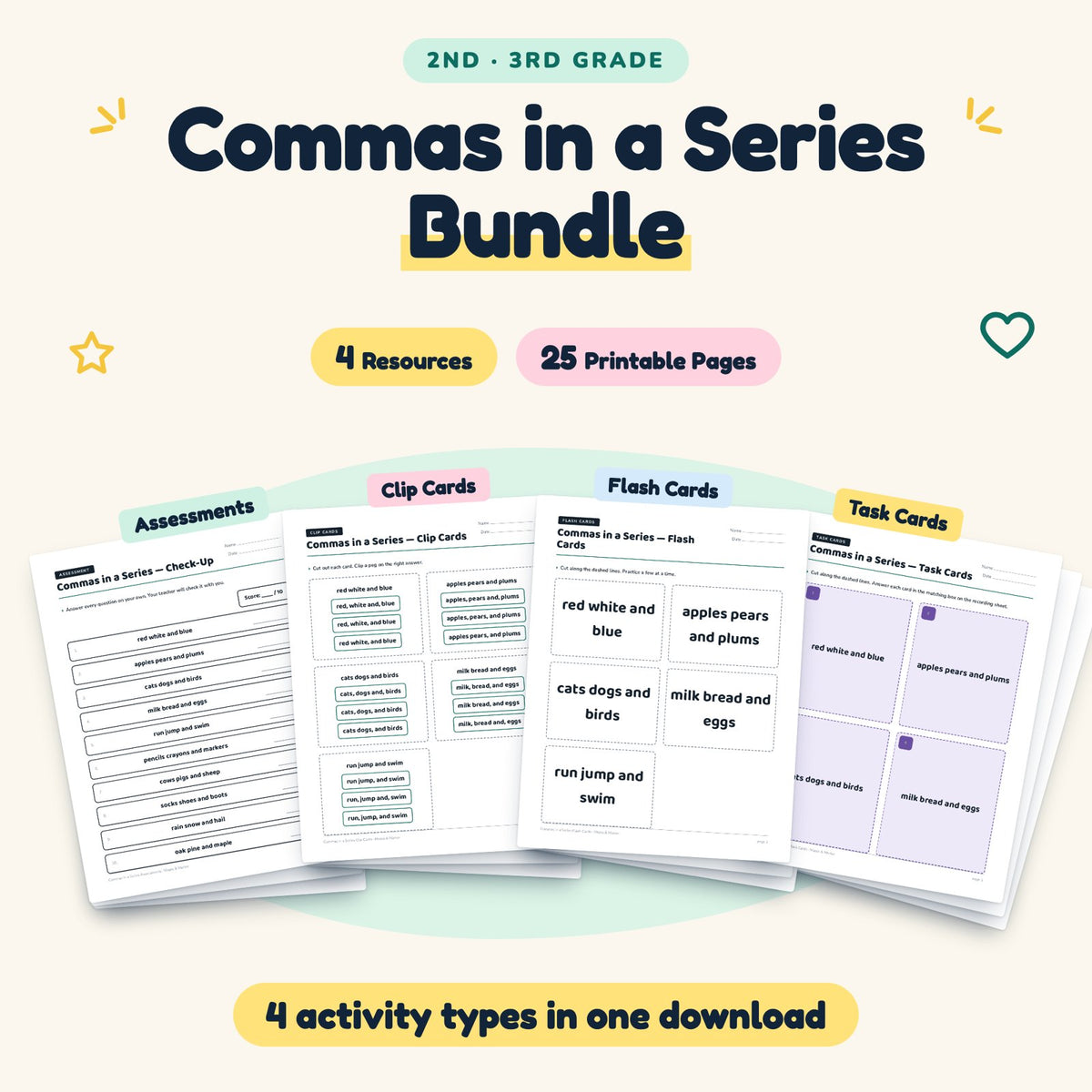 25 Page Commas in a Series Bundle — cover