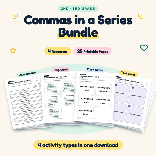 25 Page Commas in a Series Bundle — cover