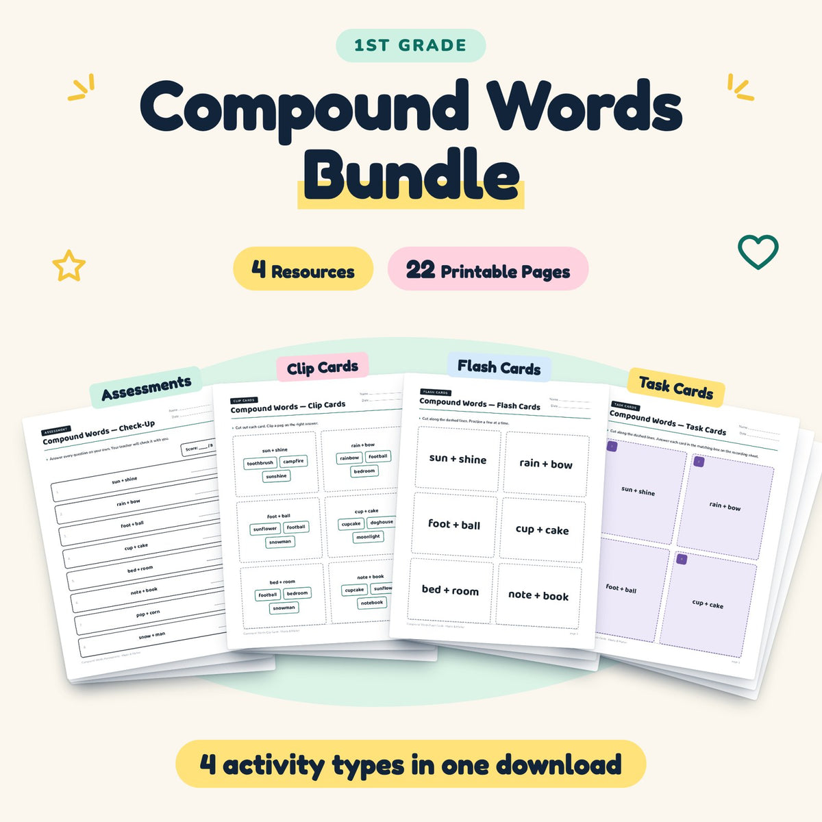 22 Page Compound Words Bundle — cover
