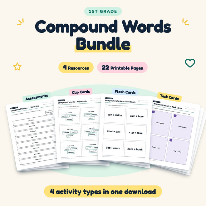 22 Page Compound Words Bundle — cover