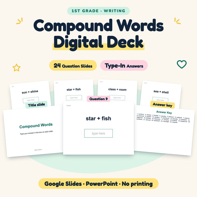 24 Question Compound Words Digital Deck — cover