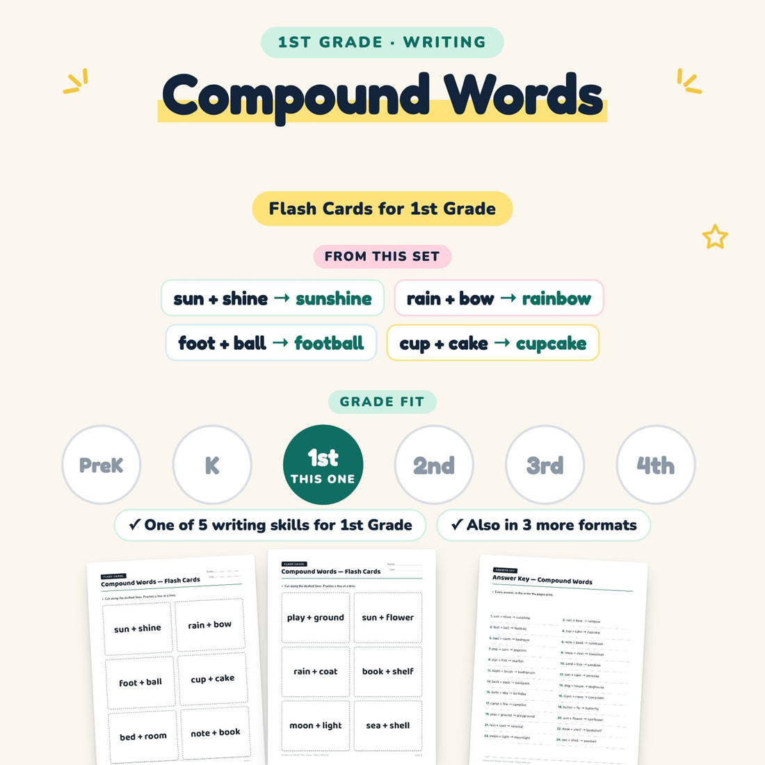 Compound Words: skill and grade fit