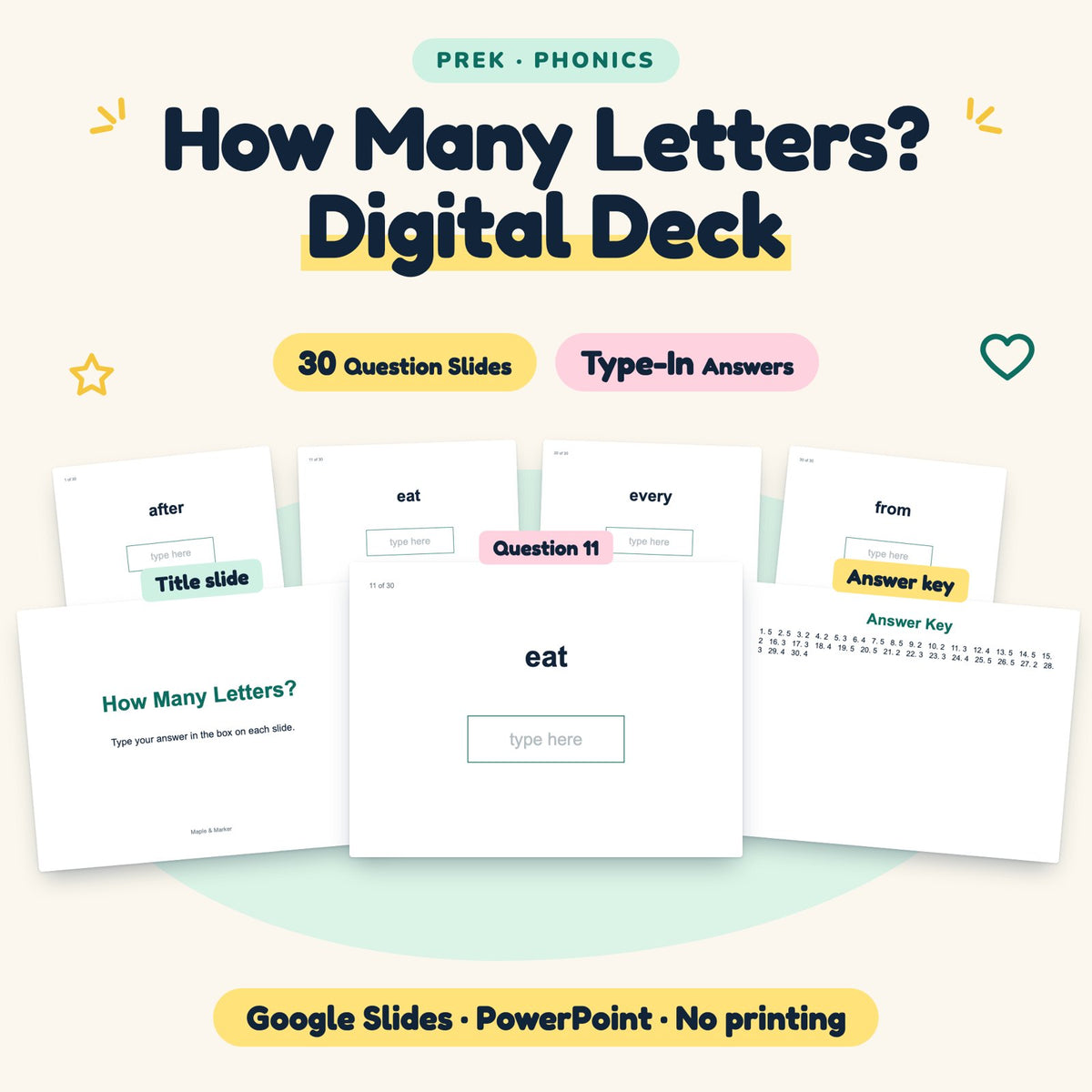 30 Question How Many Letters? Digital Deck — cover