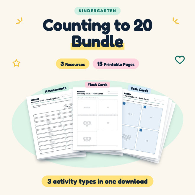 15 Page Counting to 20 Bundle — cover