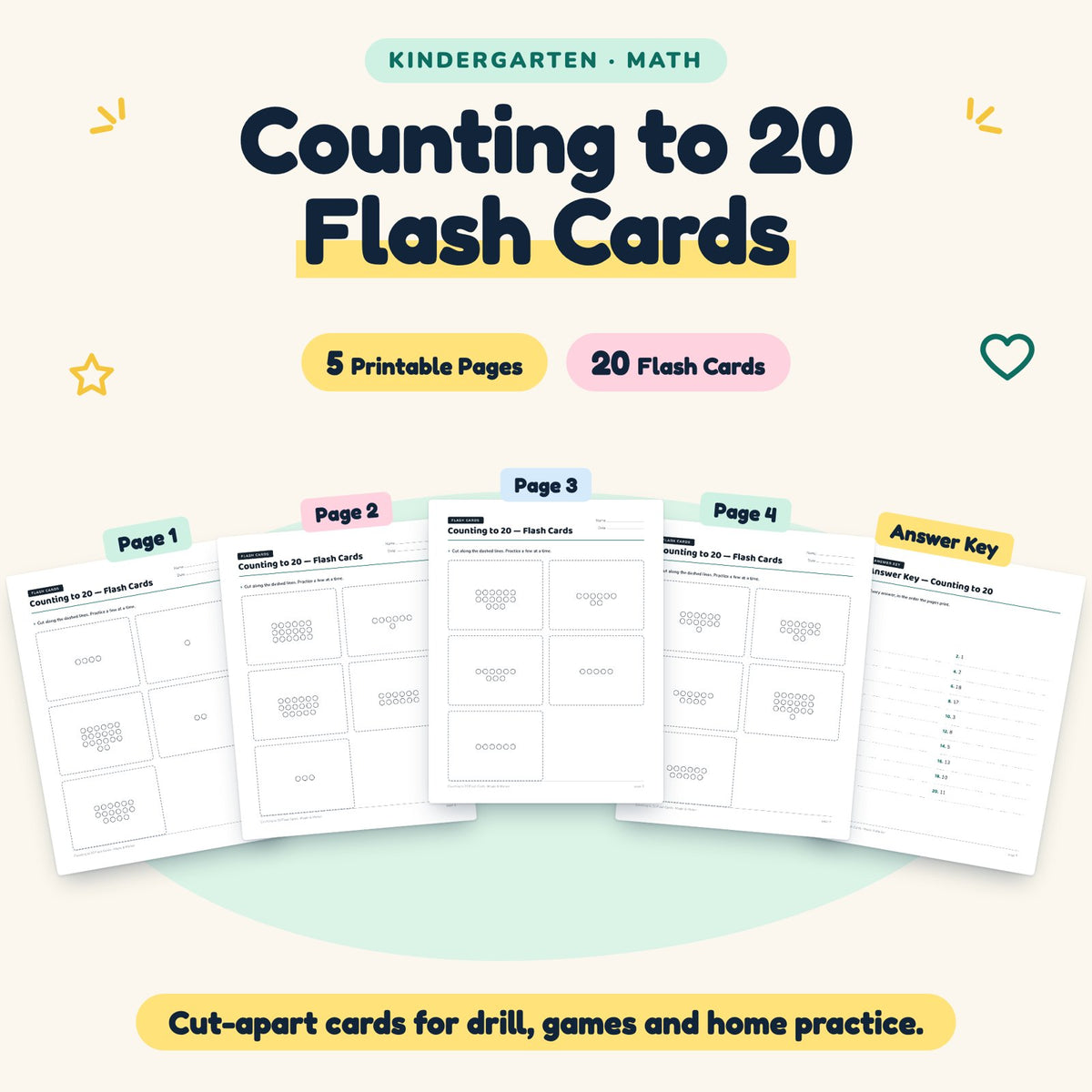 20 Counting to 20 Flash Cards — cover