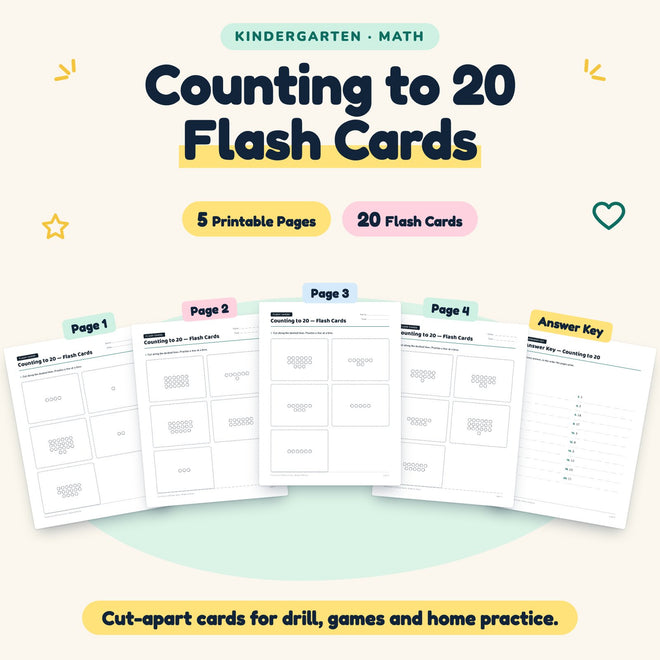 20 Counting to 20 Flash Cards — cover