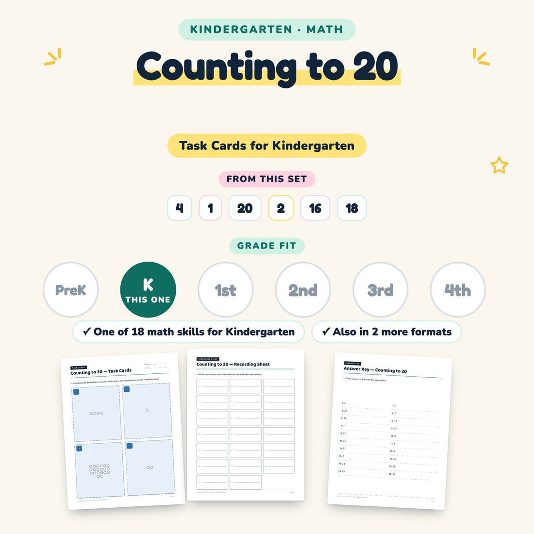 Counting to 20: skill and grade fit