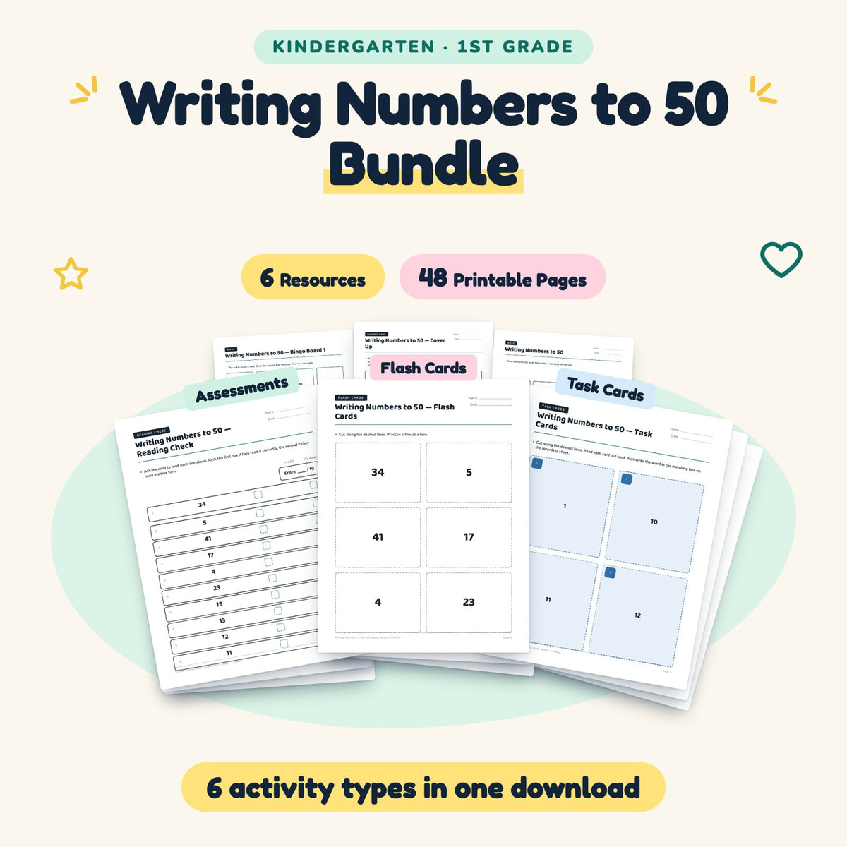 48 Page Writing Numbers to 50 Bundle — cover