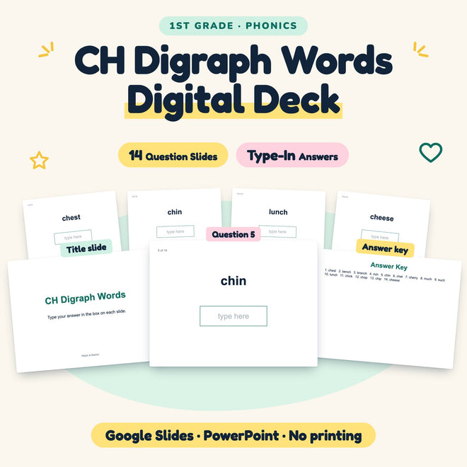 14 Question CH Digraph Words Digital Deck — cover