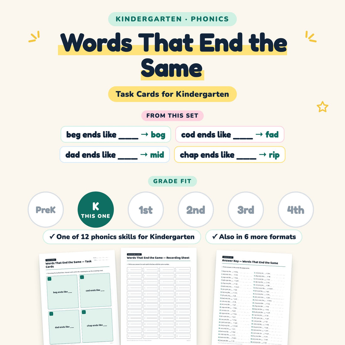 Words That End the Same: skill and grade fit