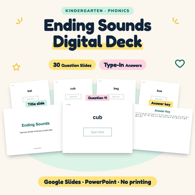 30 Question Ending Sounds Digital Deck — cover
