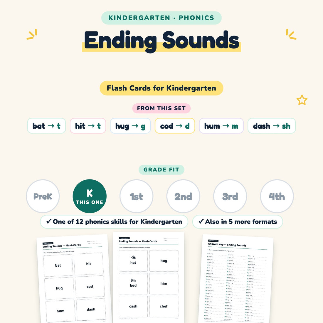 Ending Sounds: skill and grade fit