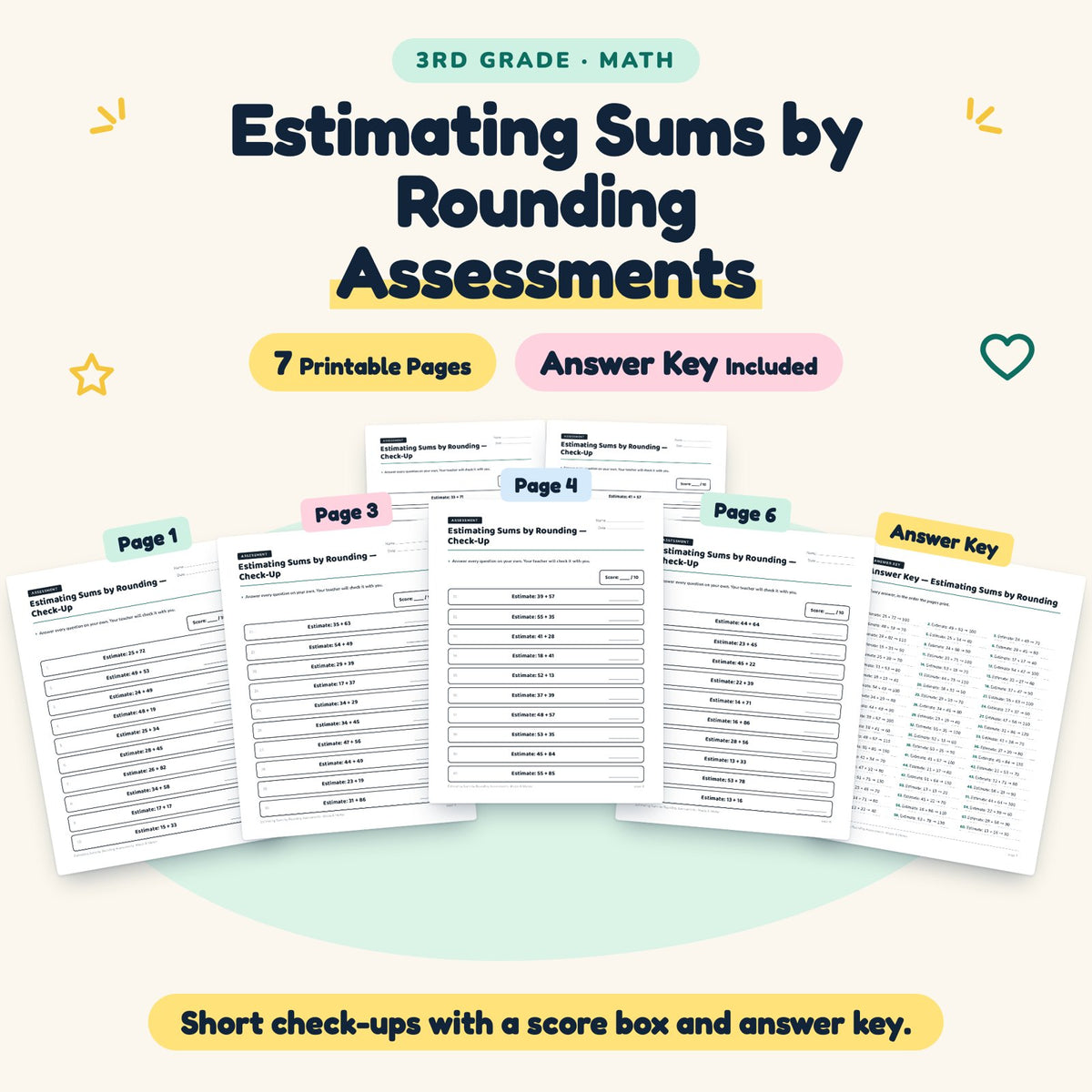 7 Estimating Sums by Rounding Assessments — cover