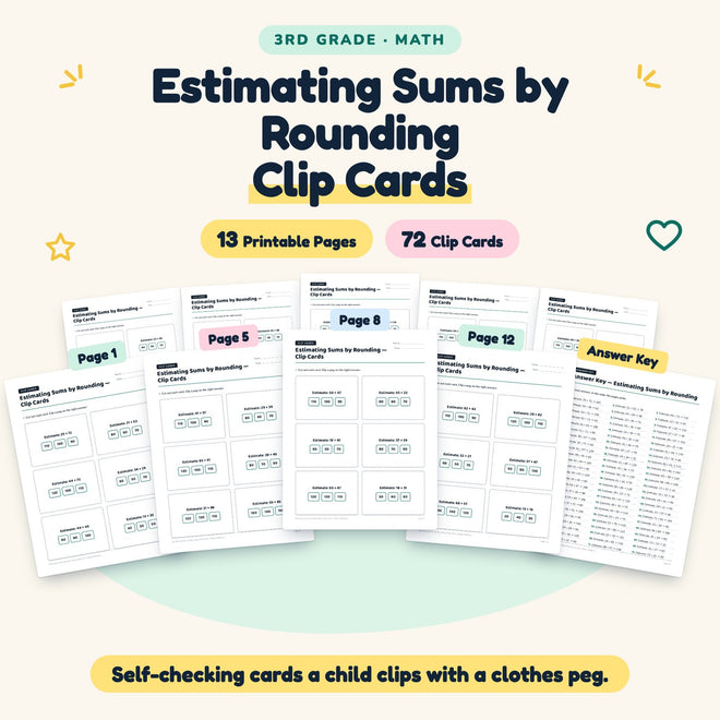 72 Estimating Sums by Rounding Clip Cards — cover