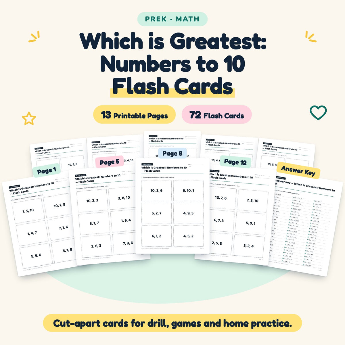 Which is Greatest Flash Cards | Preschool Math (48 Cards) — cover