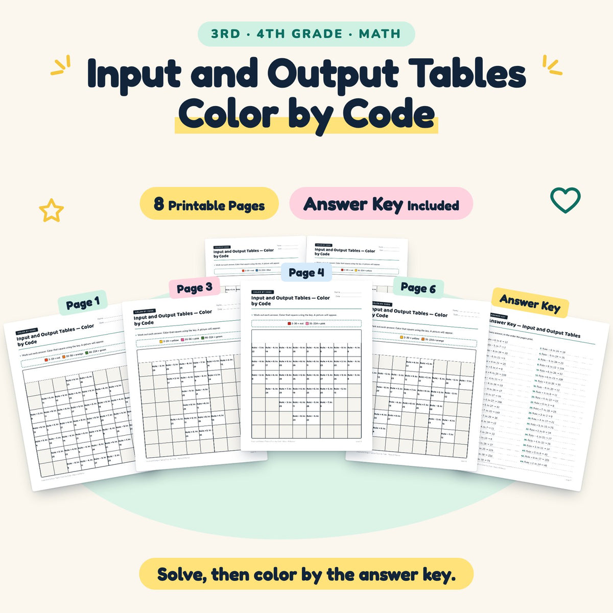 8 Input and Output Tables Color by Code — cover