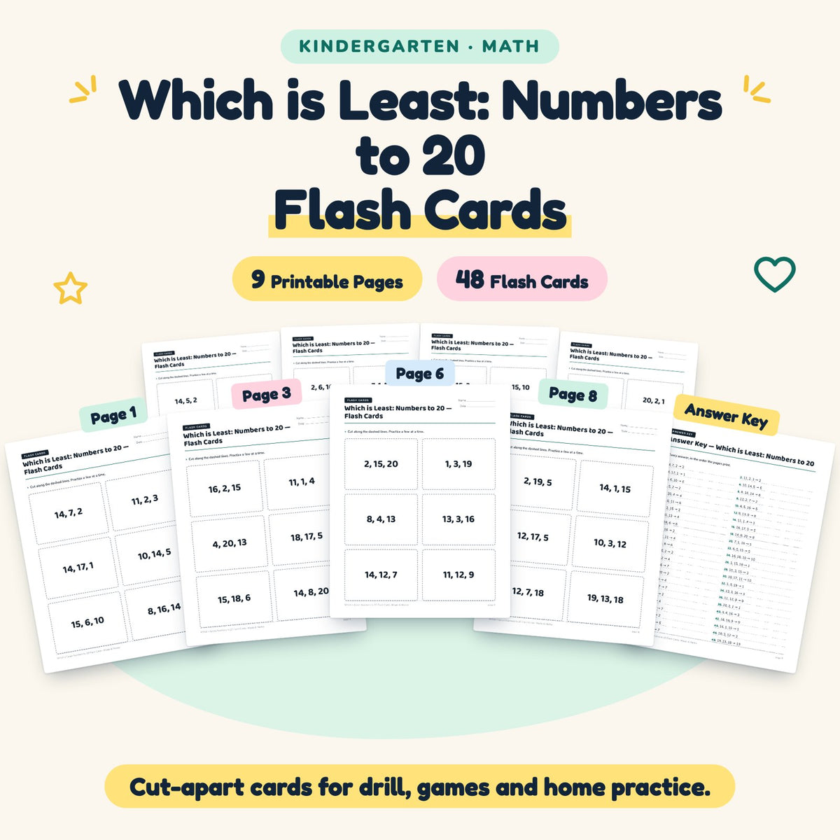 48 Which is Least: Numbers to 20 Flash Cards — cover