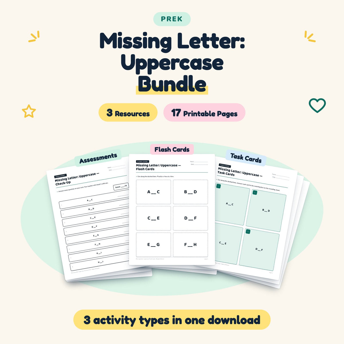 17 Page Missing Letter: Uppercase Bundle — cover