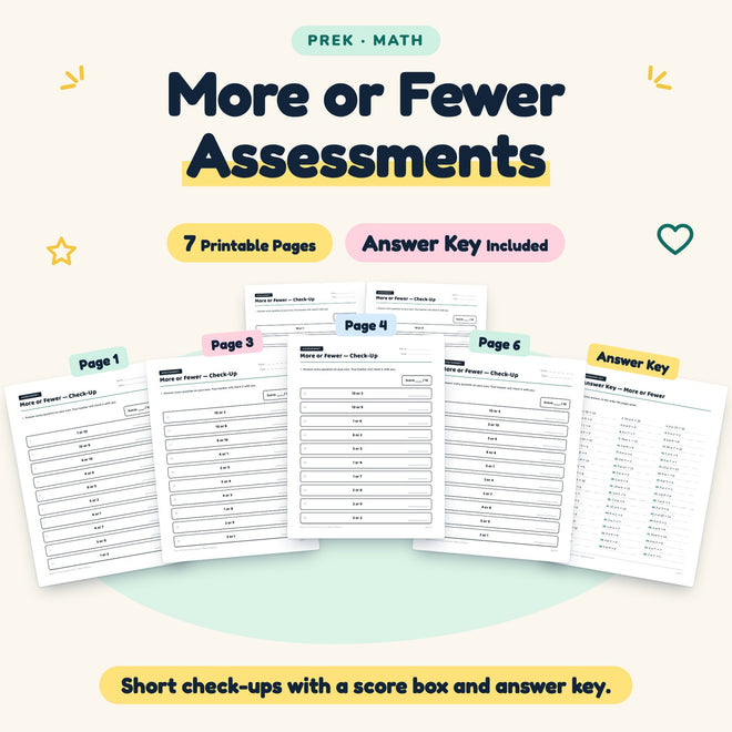 7 More or Fewer Assessments — cover