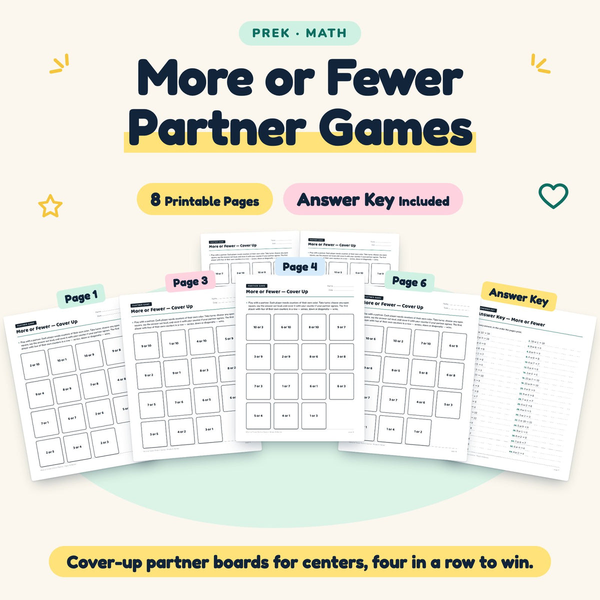 8 More or Fewer Partner Games — cover