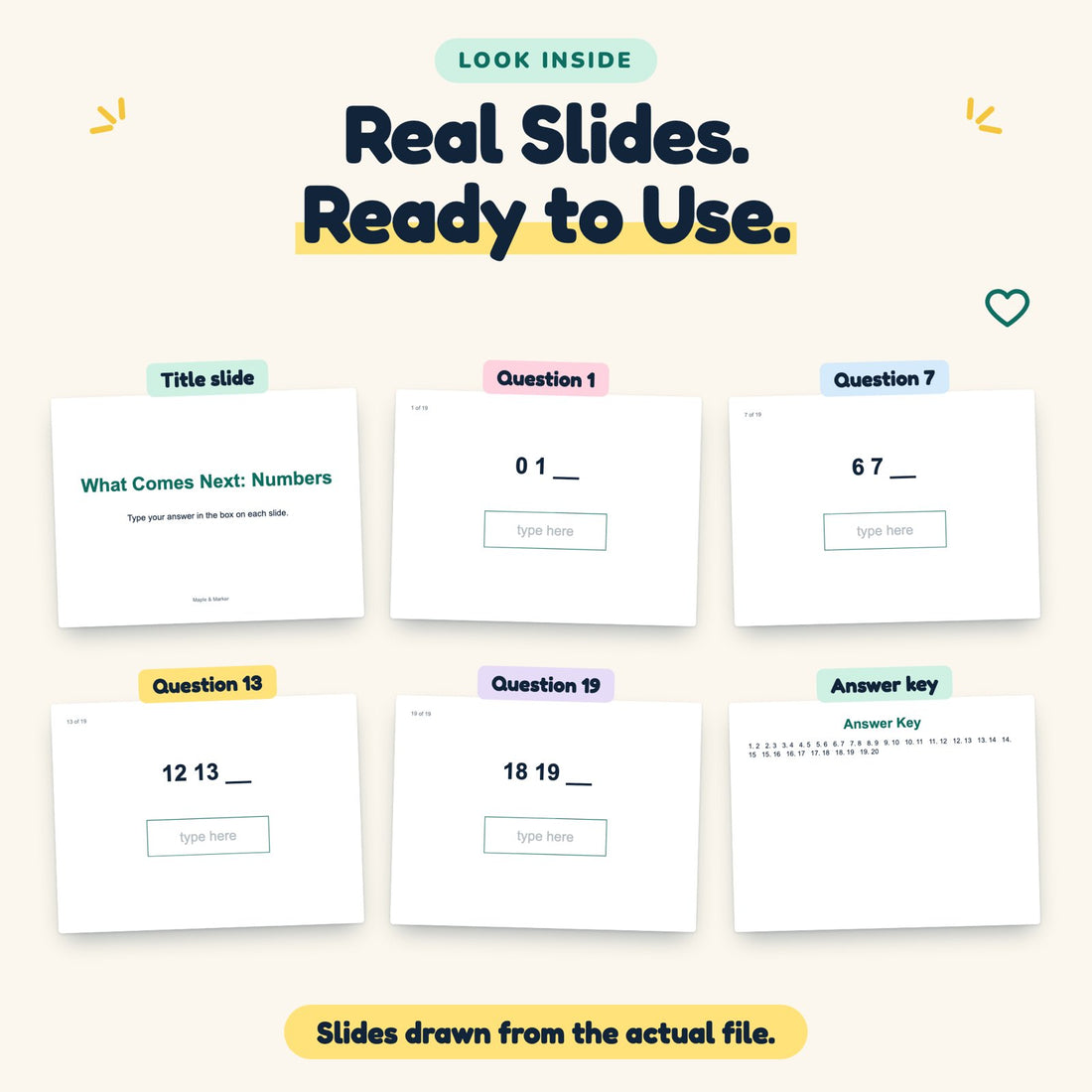 What Comes Next: Numbers digital deck: look inside