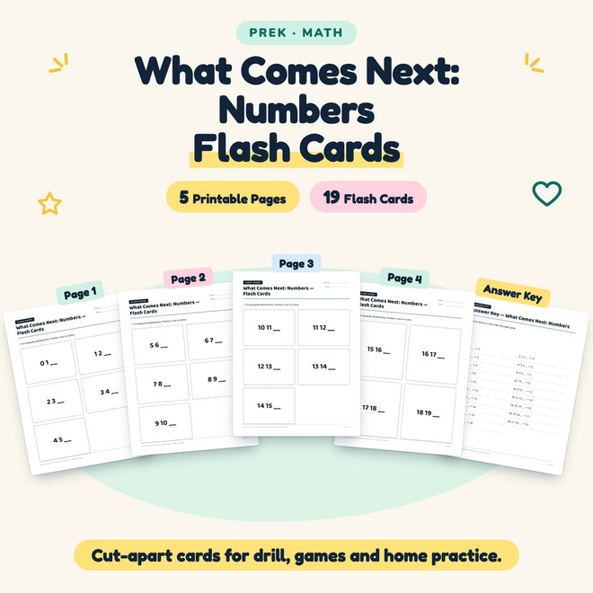 19 What Comes Next: Numbers Flash Cards — cover