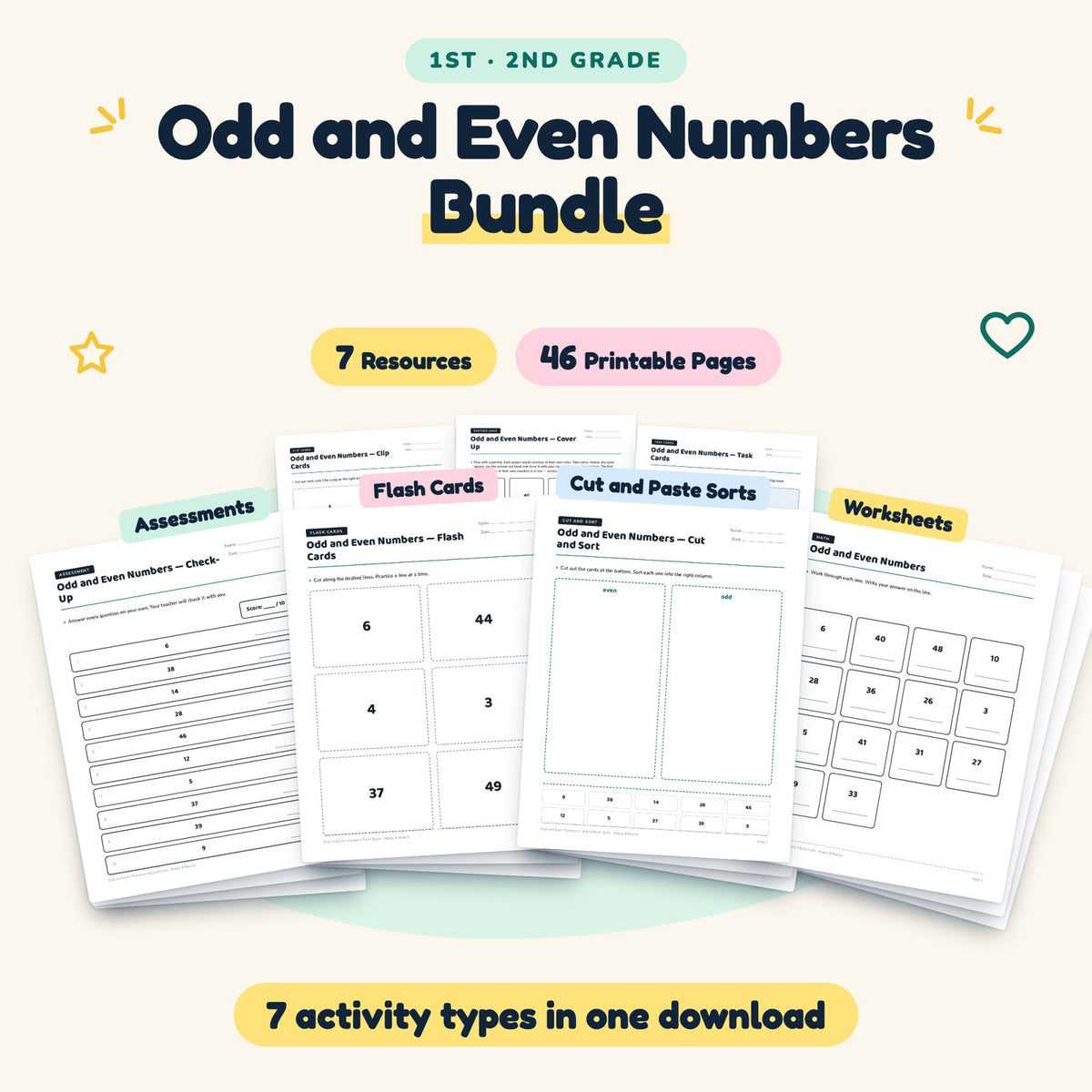 46 Page Odd and Even Numbers Bundle — cover