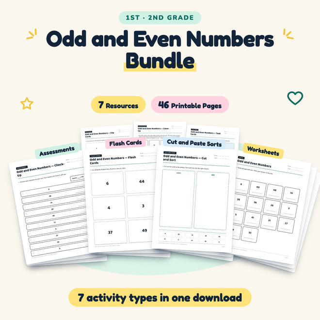 46 Page Odd and Even Numbers Bundle — cover