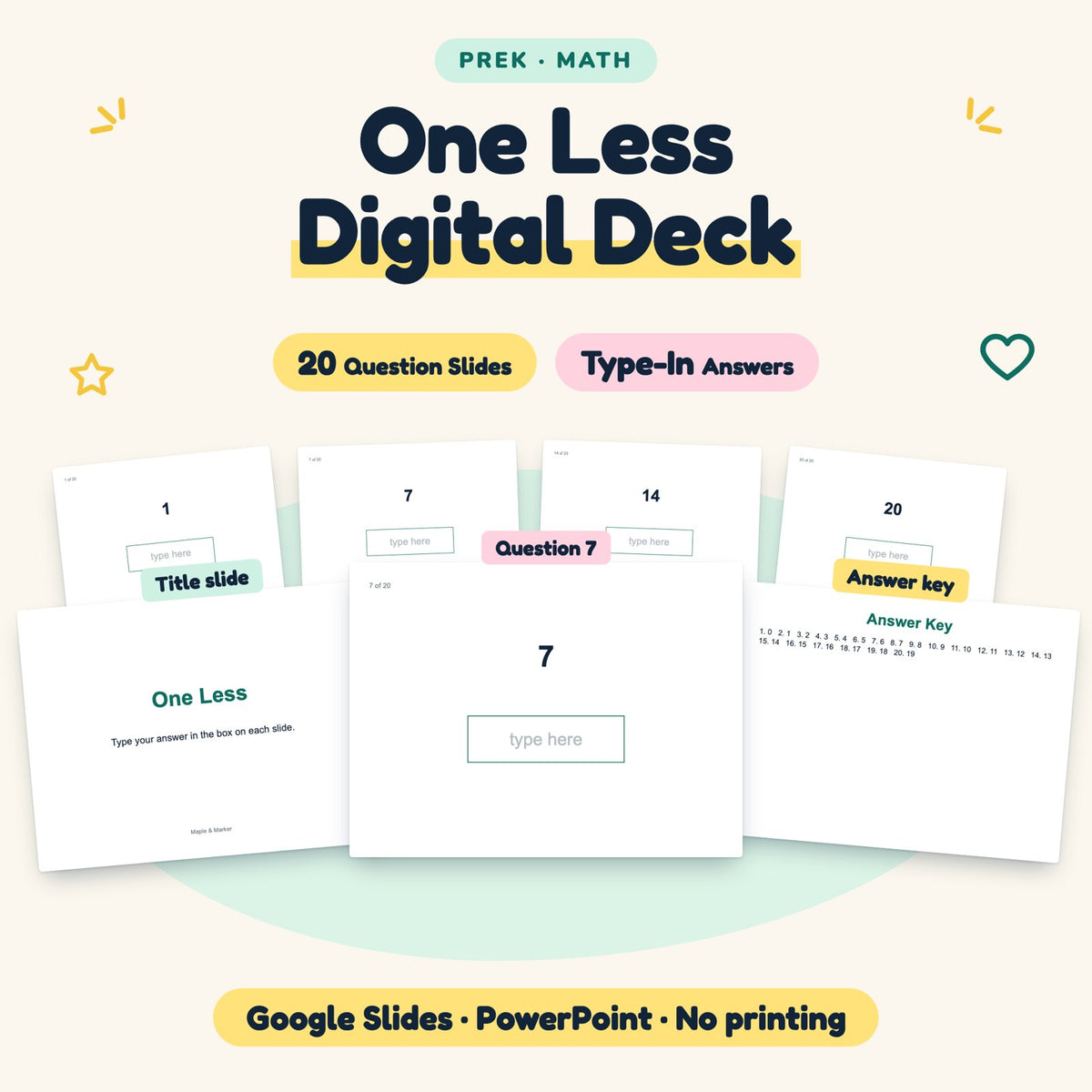 20 Question One Less Digital Deck — cover