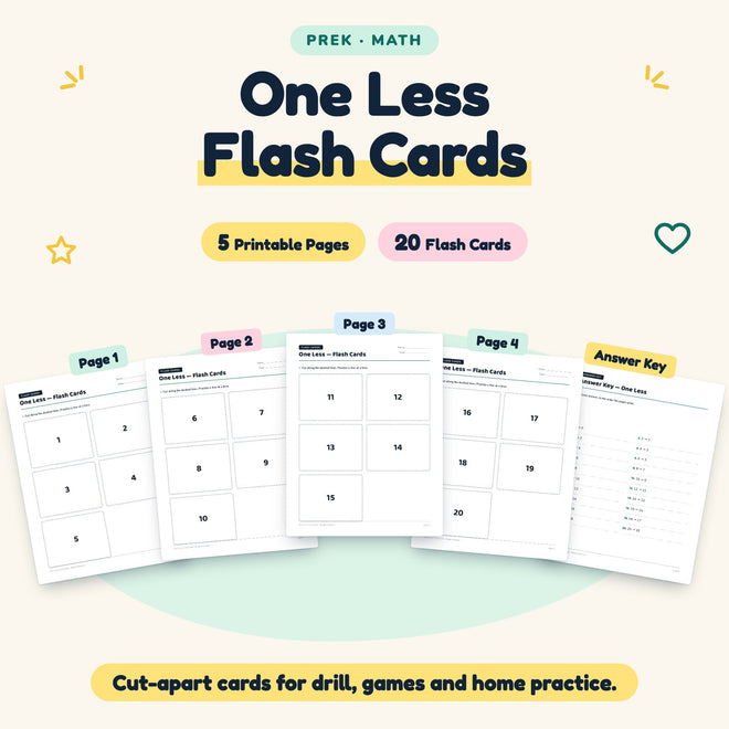 20 One Less Flash Cards — cover