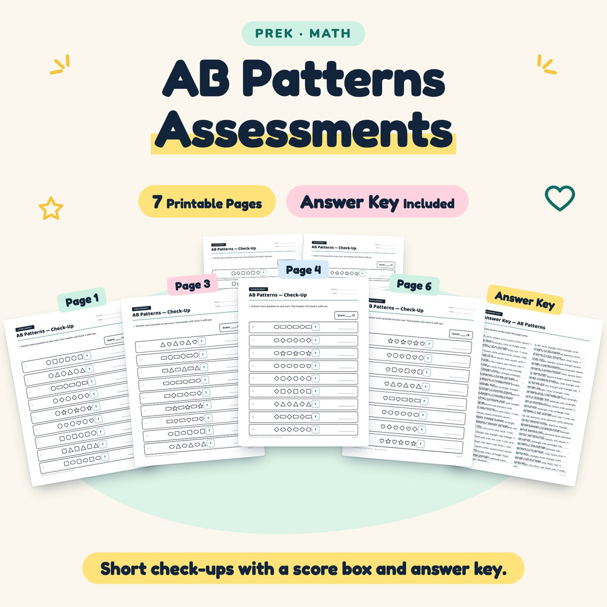 7 AB Patterns Assessments — cover