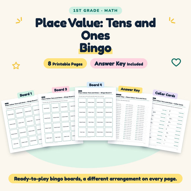 8 Place Value: Tens and Ones Bingo — cover