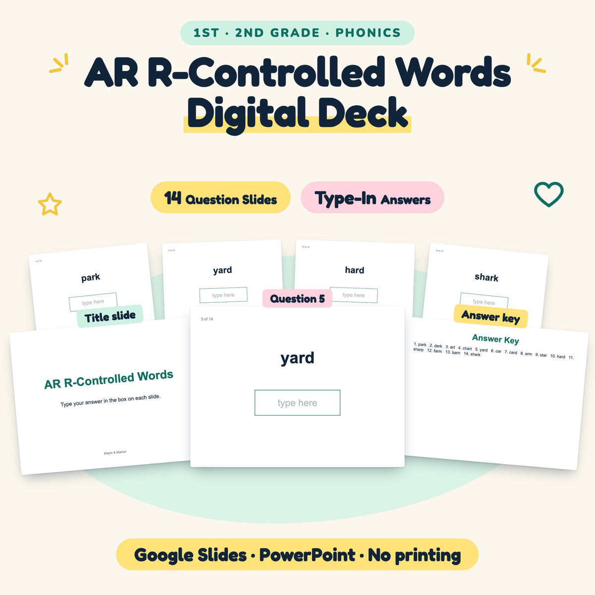 14 Question AR R-Controlled Words Digital Deck — cover