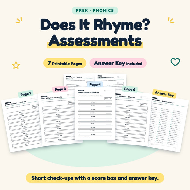 7 Does It Rhyme? Assessments — cover