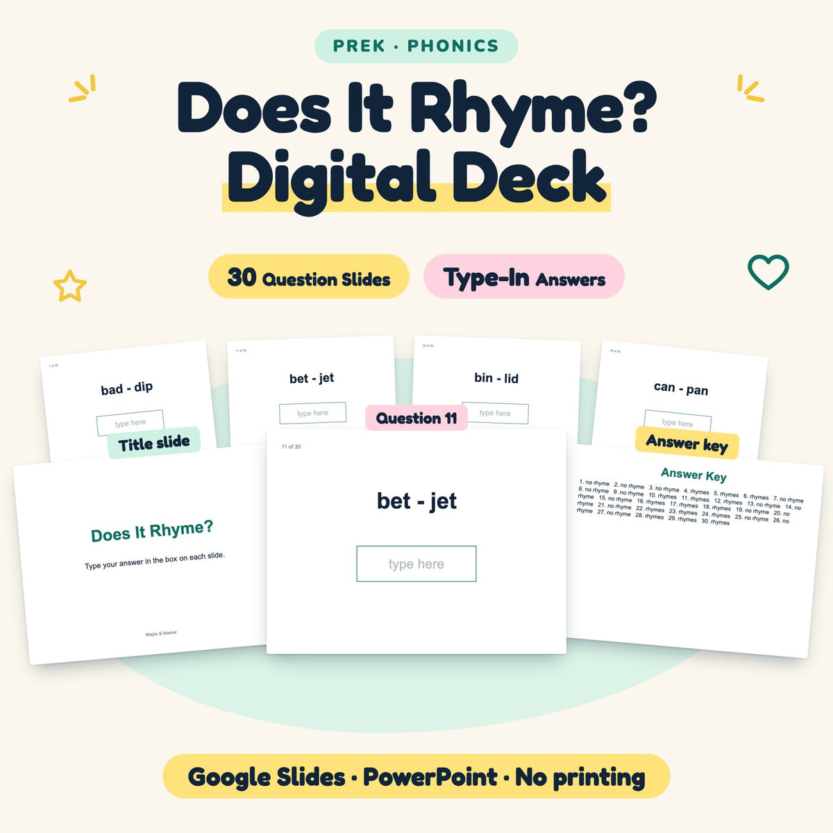 30 Question Does It Rhyme? Digital Deck — cover
