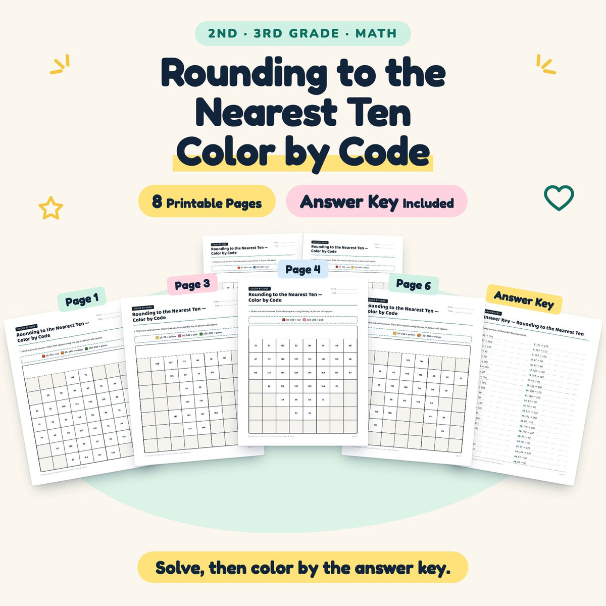 8 Rounding to the Nearest Ten Color by Code — cover