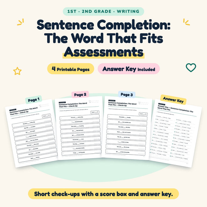 4 Sentence Completion: The Word That Fits Assessments — cover