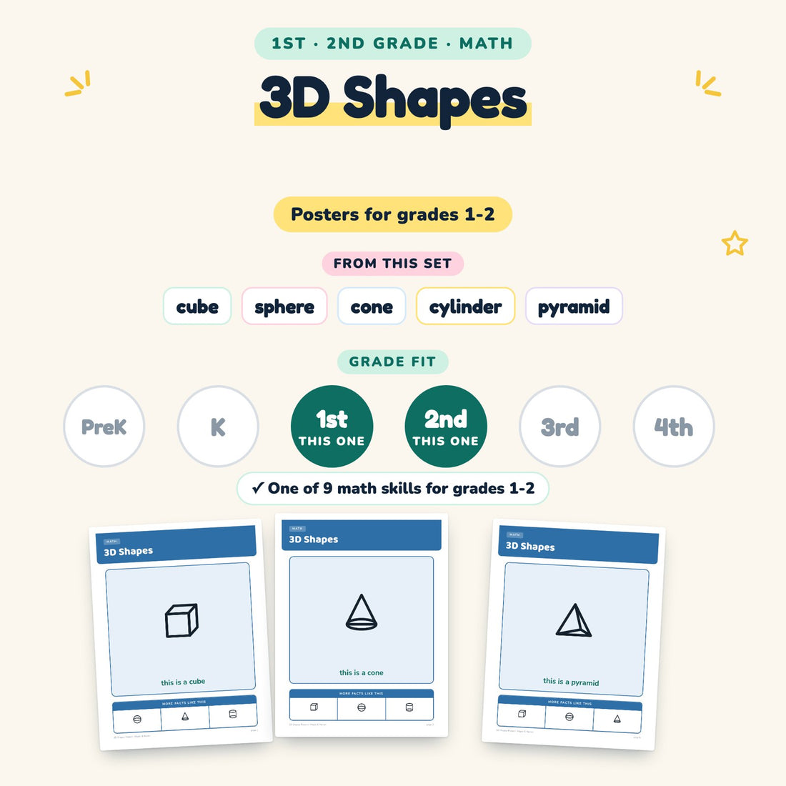 3D Shapes: skill and grade fit