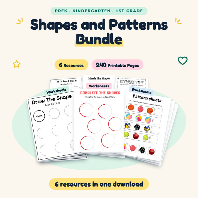 Shapes and Patterns BUNDLE | PreK–1st Grade (6 Resources) — cover