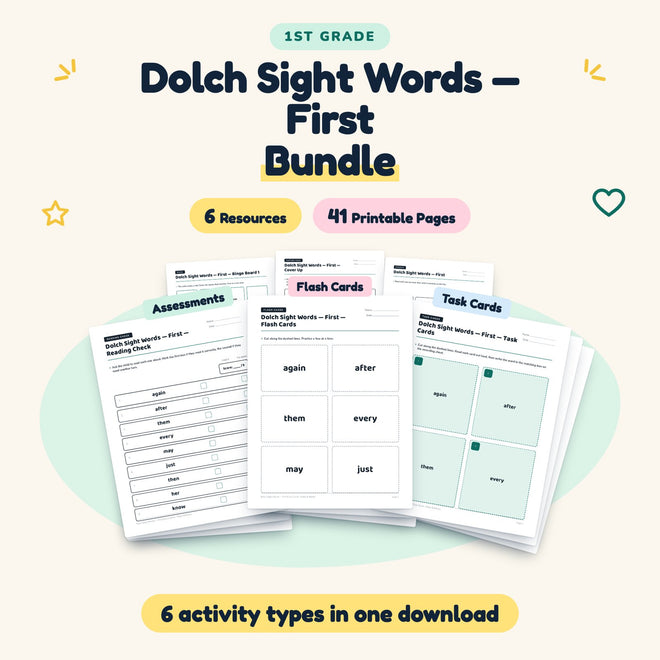 Dolch First Grade Sight Words Bundle | 1st Grade Phonics — cover
