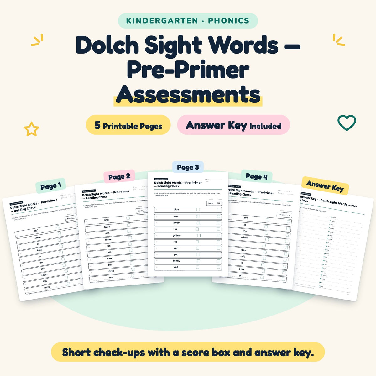 5 Dolch Sight Words — cover