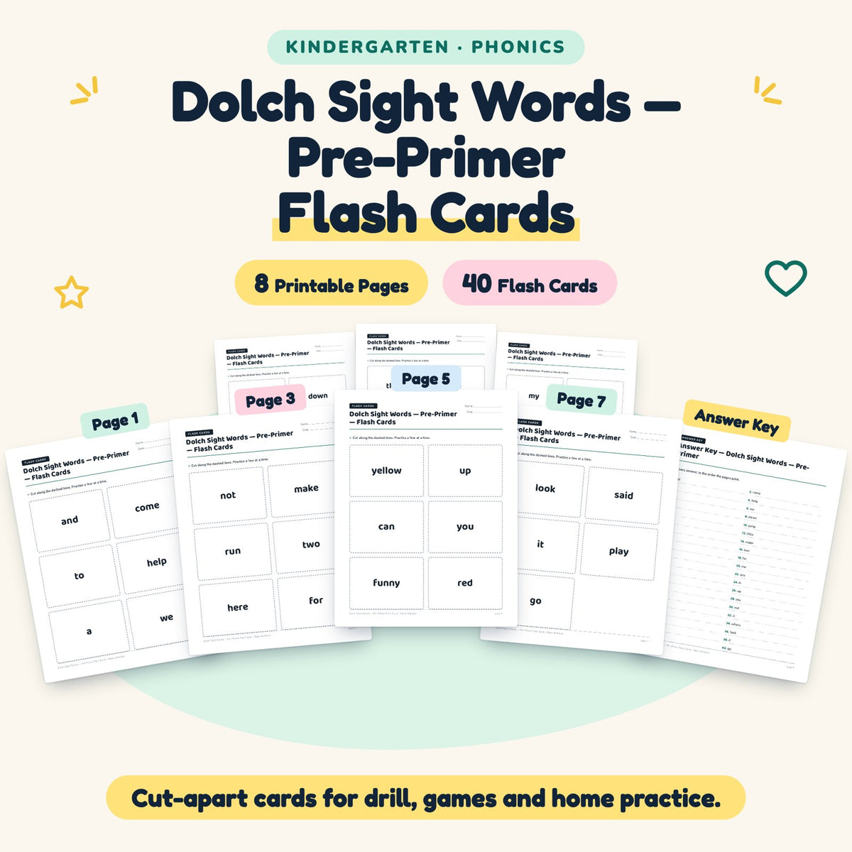 40 Dolch Sight Words — cover